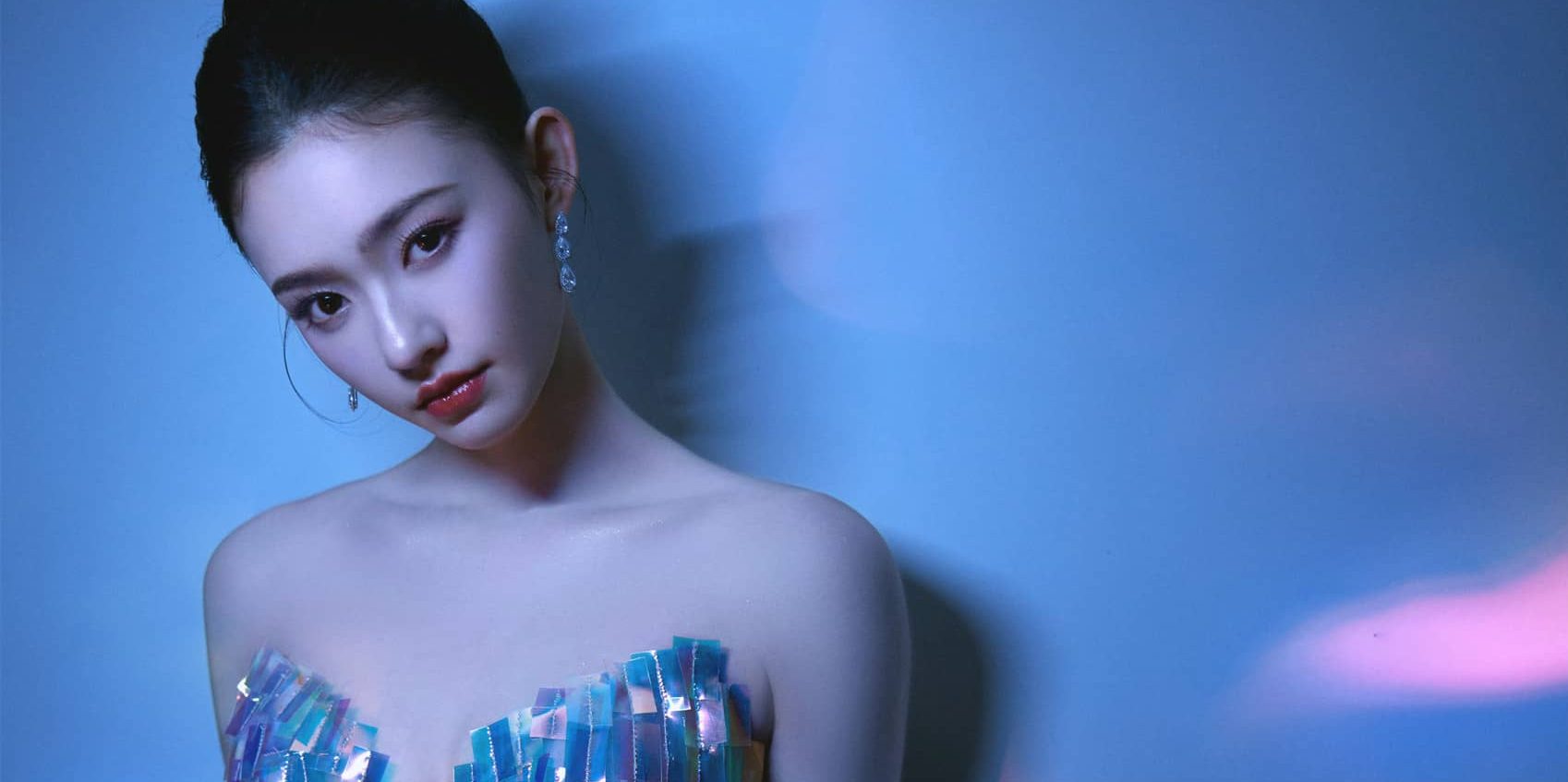 林允美人鱼：篮彩鱼尾裙