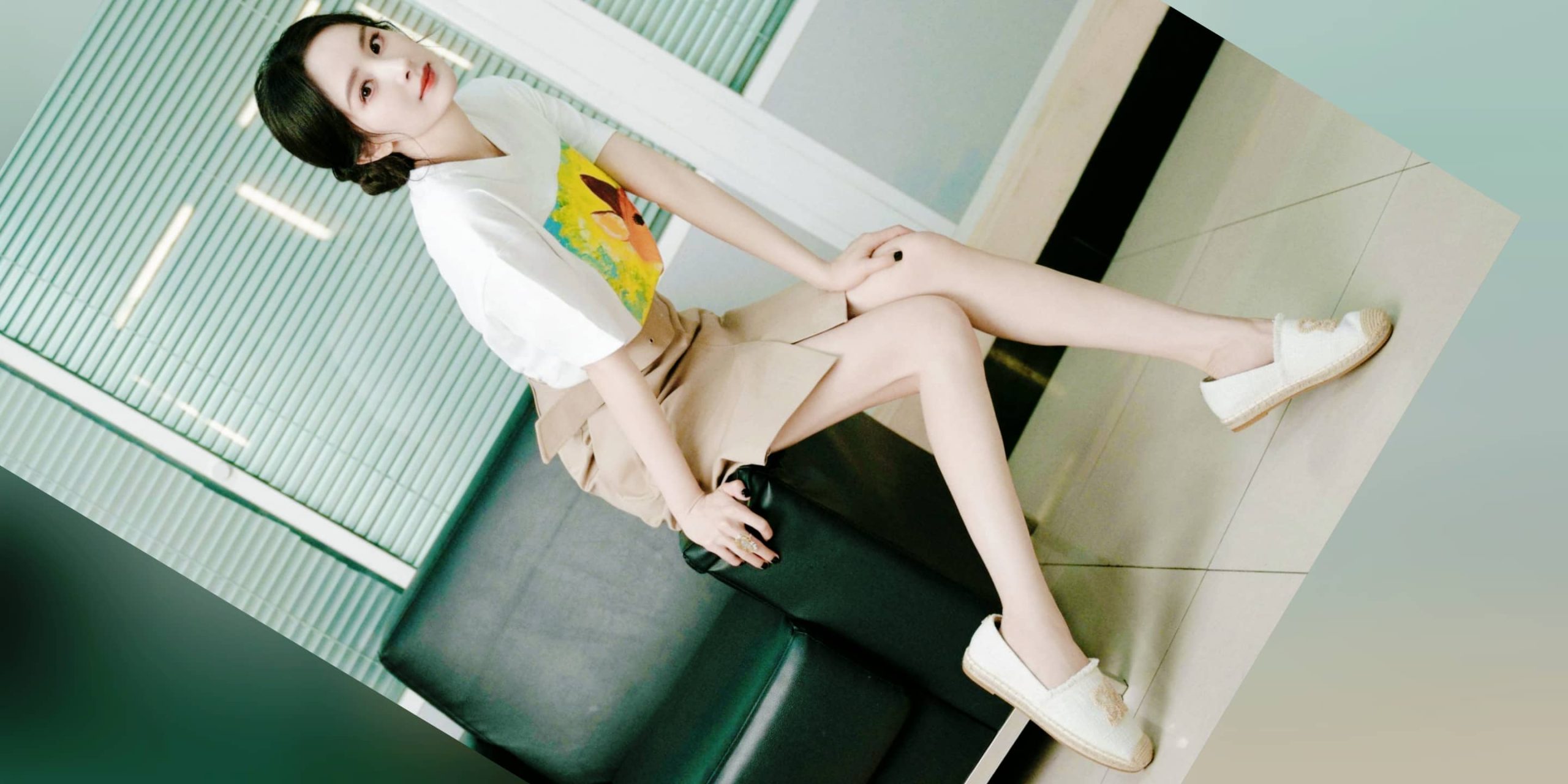 杨幂夏季清凉美腿私服穿搭