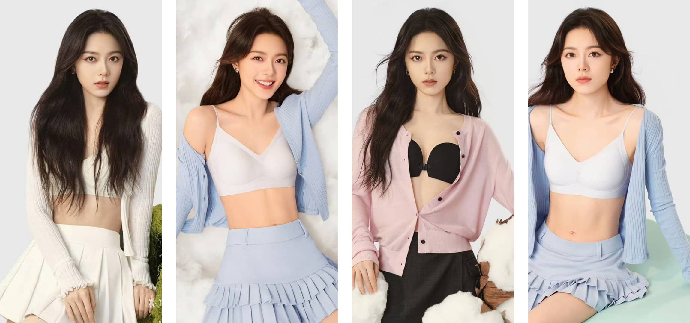 赵今麦运动内衣甜美壁纸