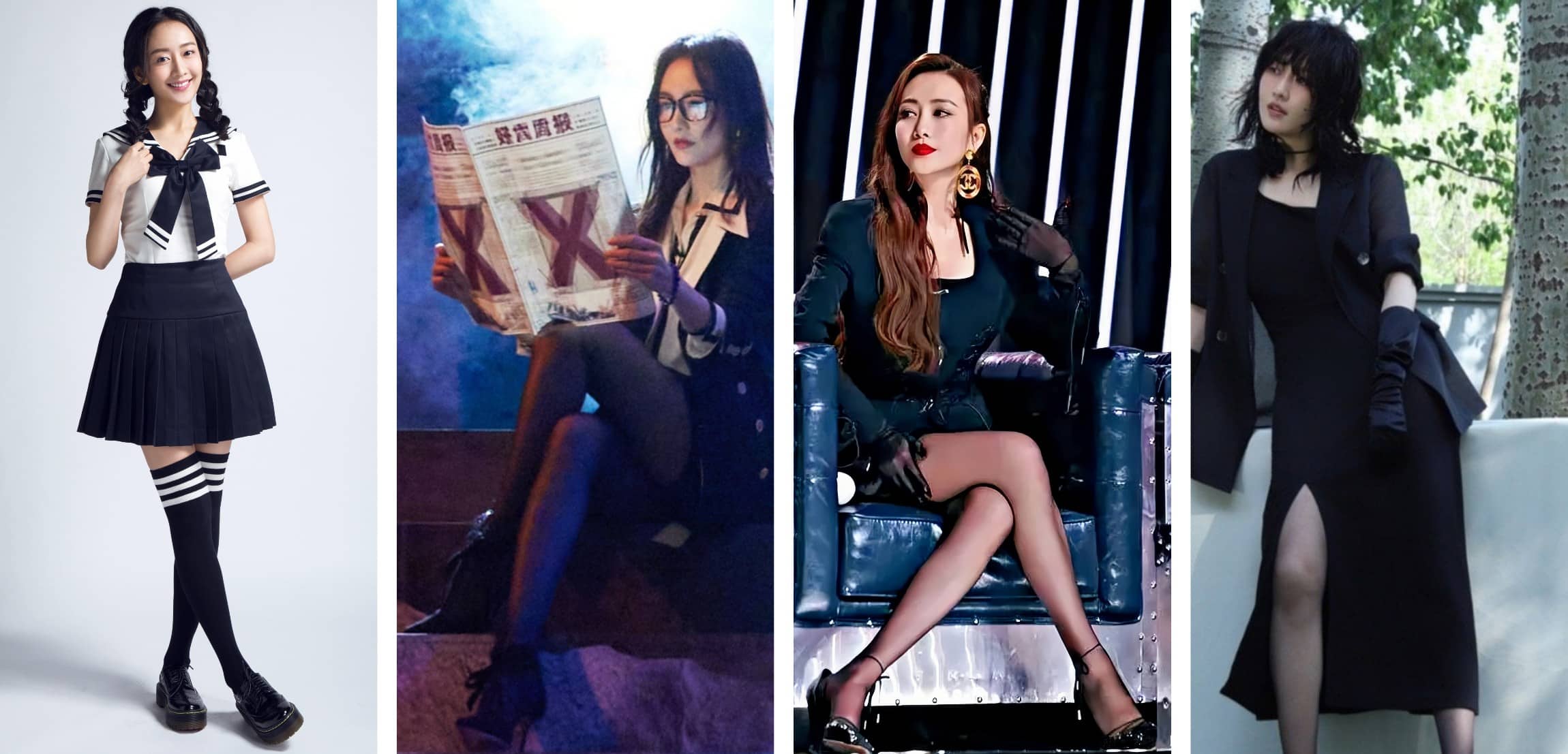 王鸥，丝袜妆造壁纸
