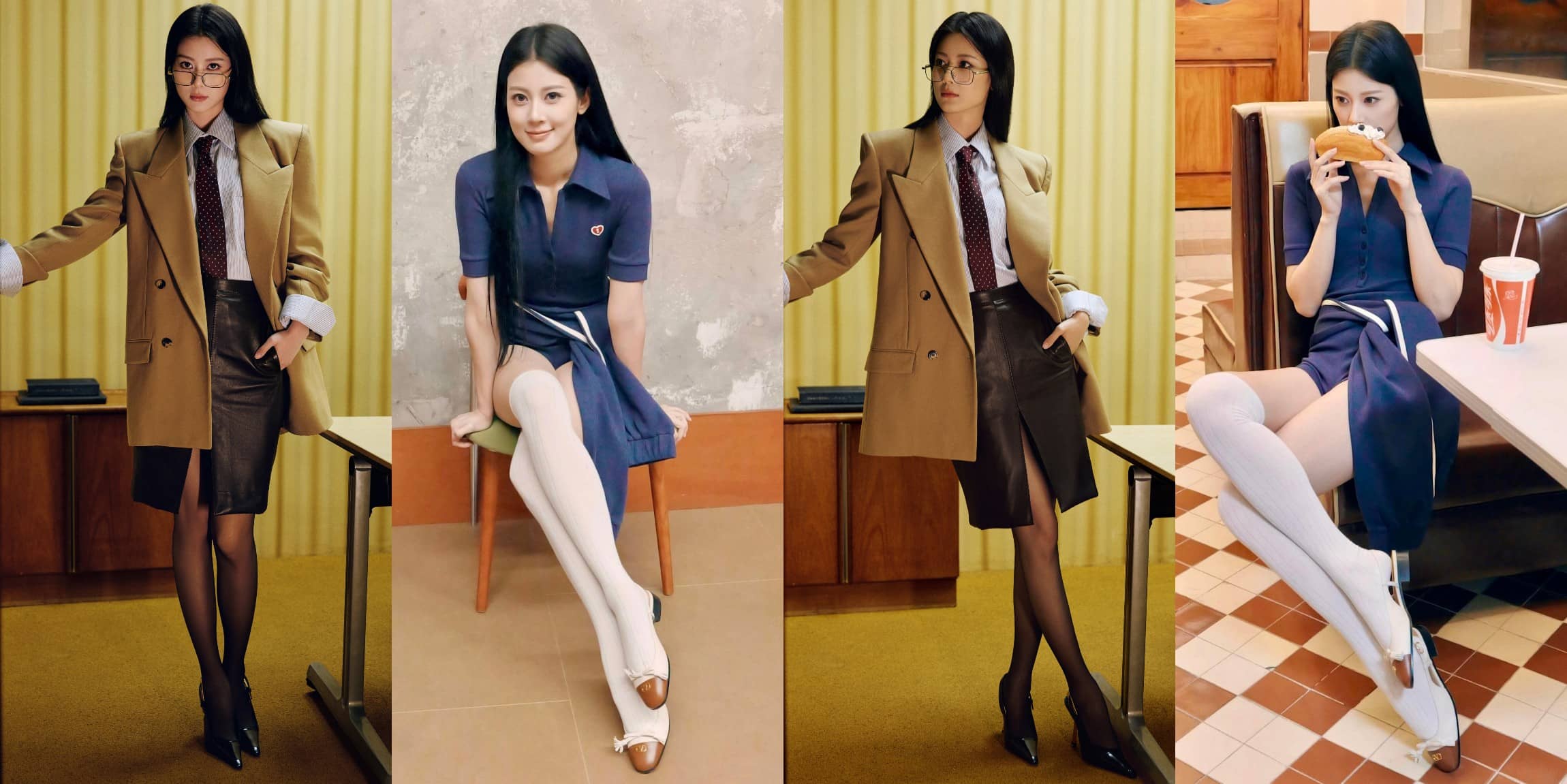 赵昭仪壁纸：丝袜妆造18宫格