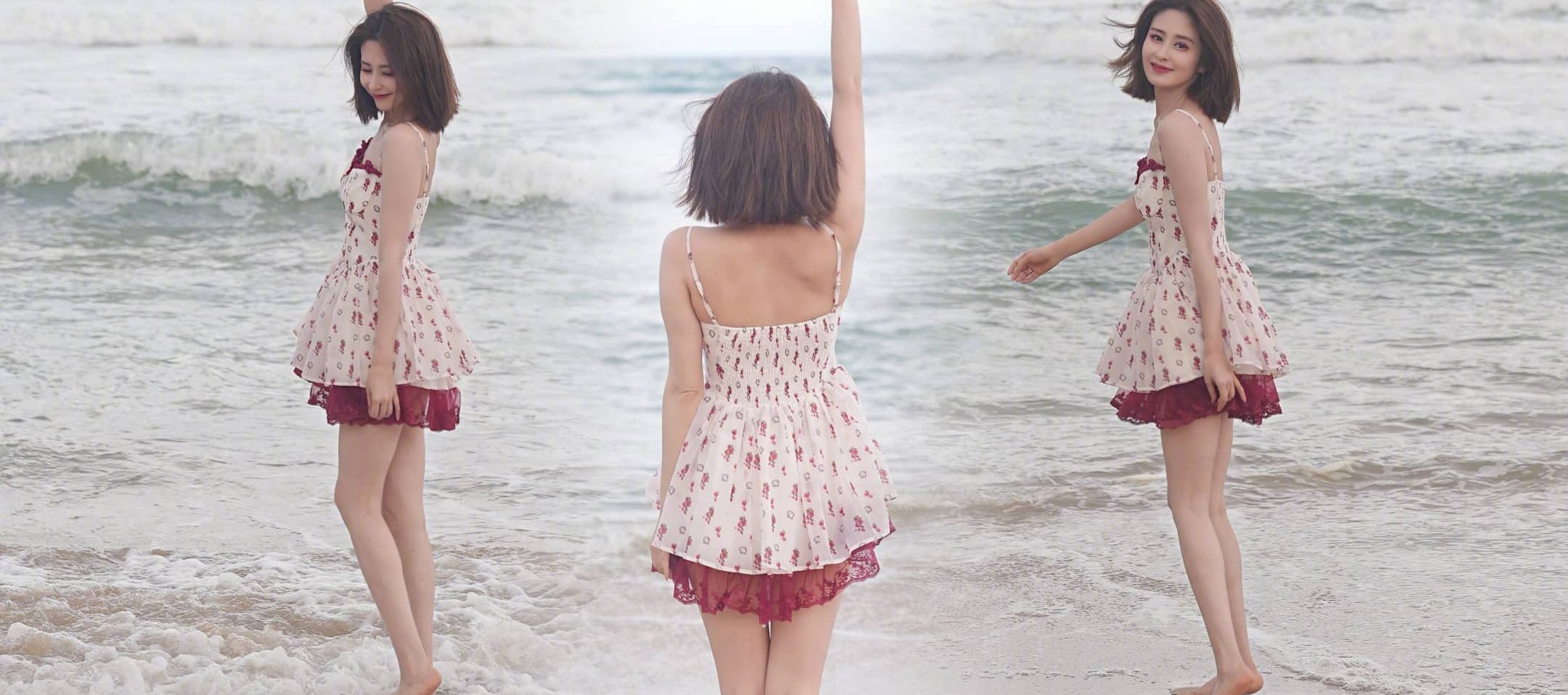 颖儿夏日海滩美腿美拍