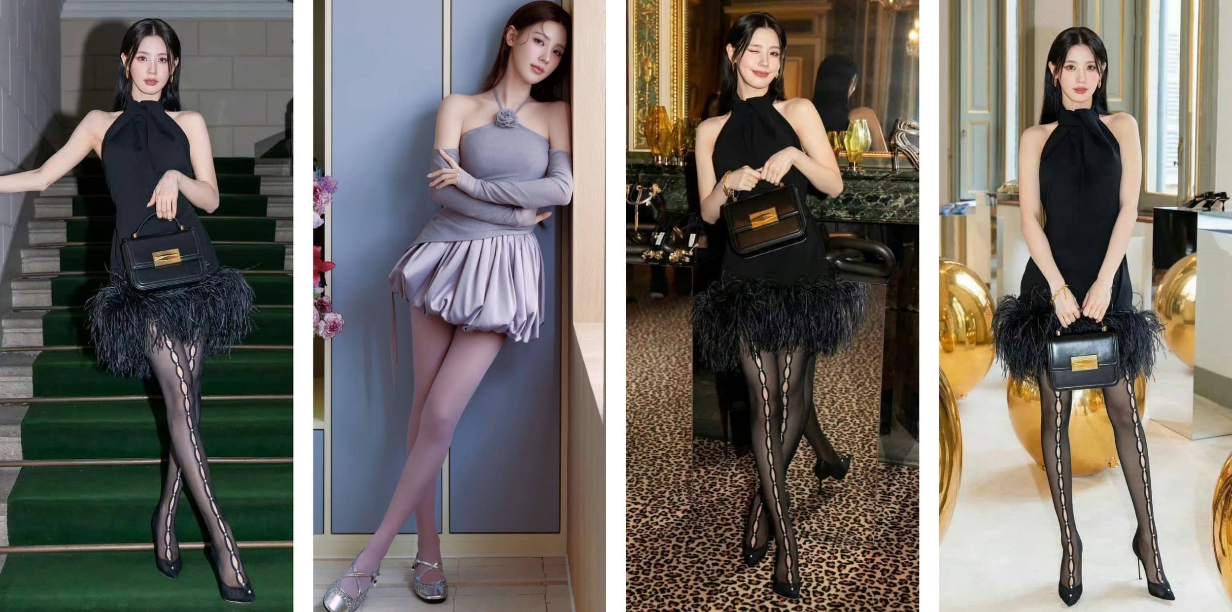 赵美延壁纸，丝袜妆造精选