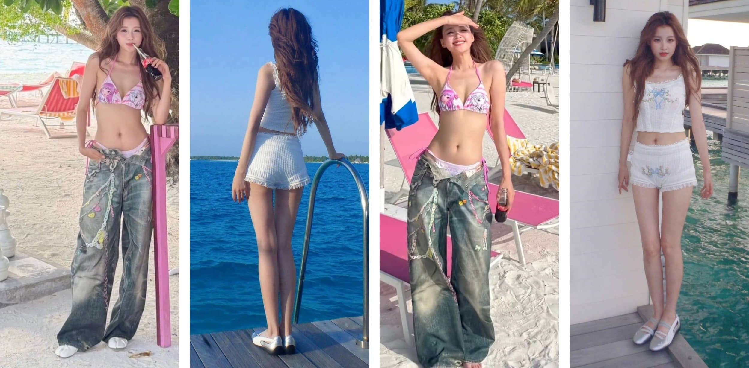 孙怡马尔代夫度假美照合集