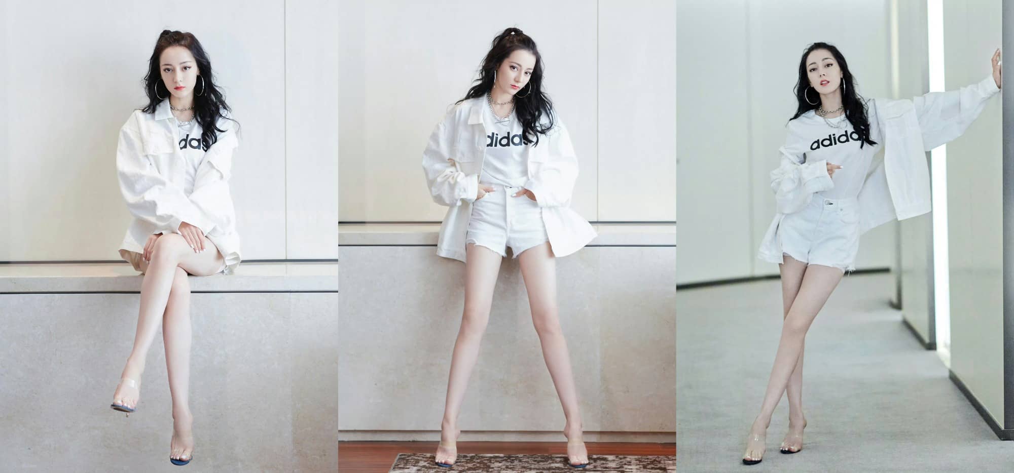迪丽热巴这是看到美女了