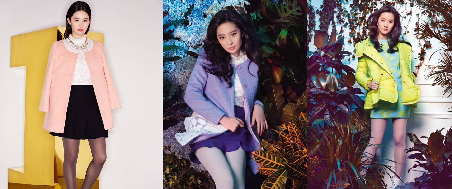 刘亦菲，丝袜妆造9宫格，好优雅的内娱姐姐