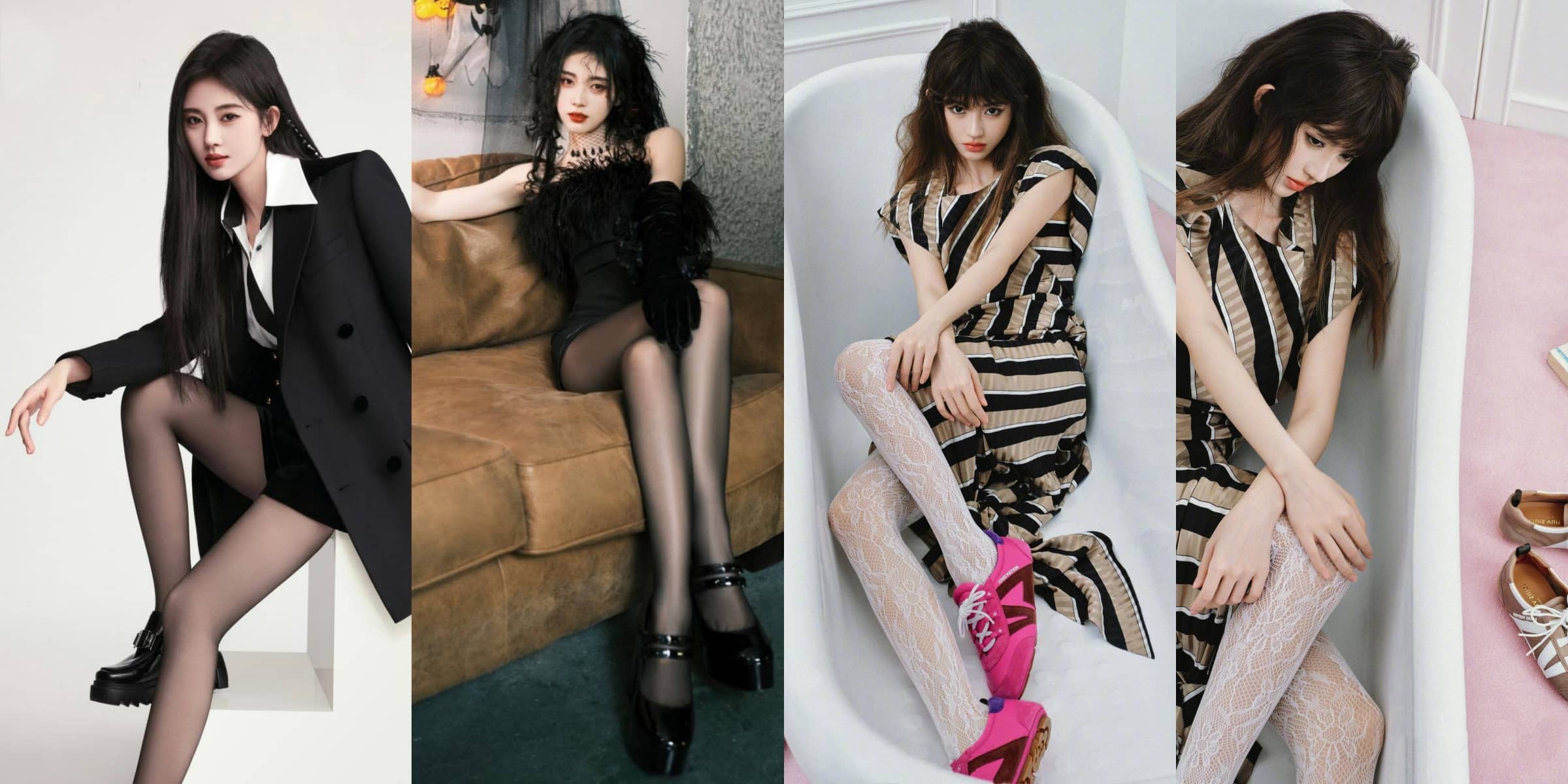 鞠婧祎丝袜妆造壁纸精选