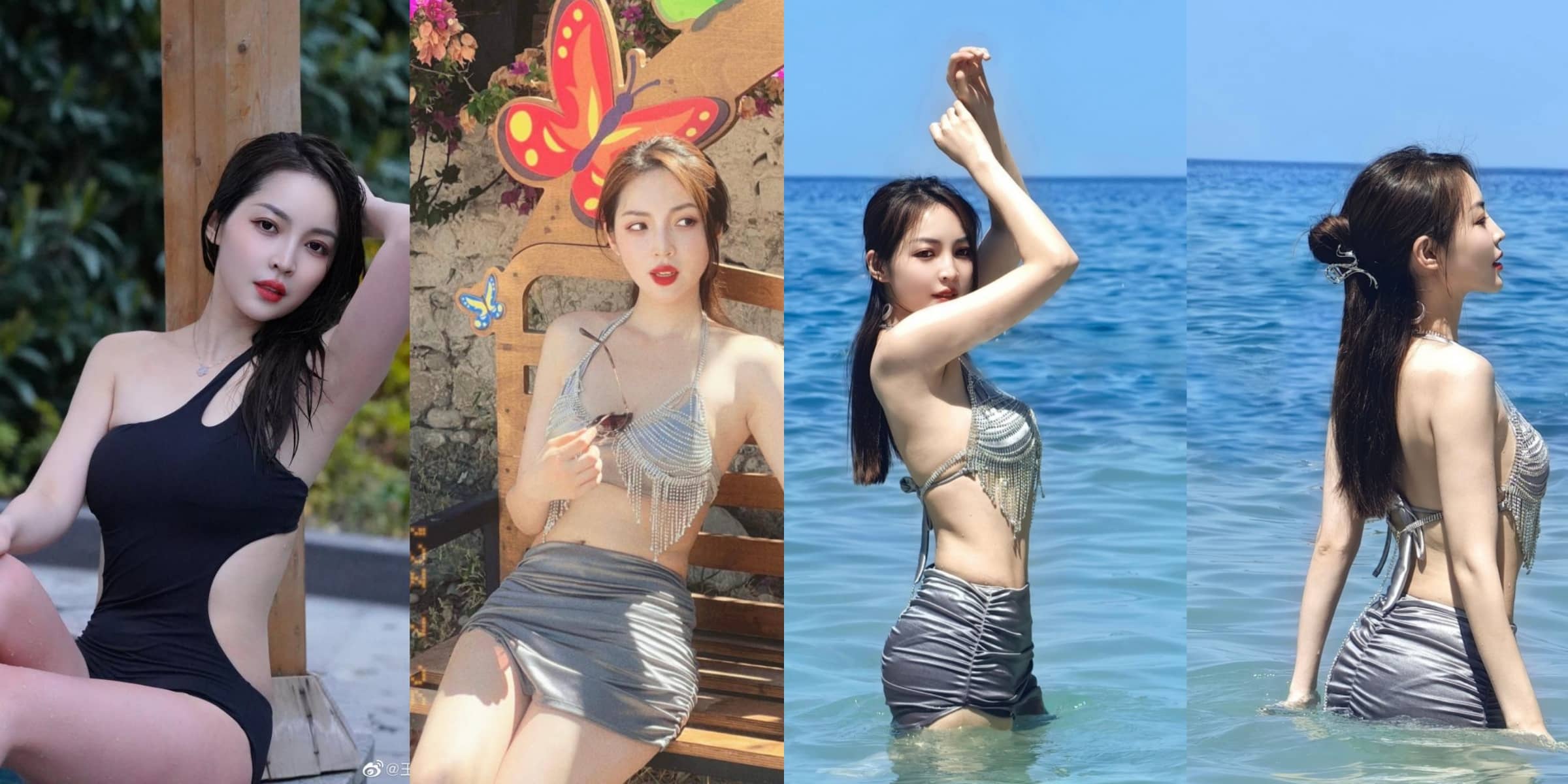 王钟瑶泳装好身材穿搭精选