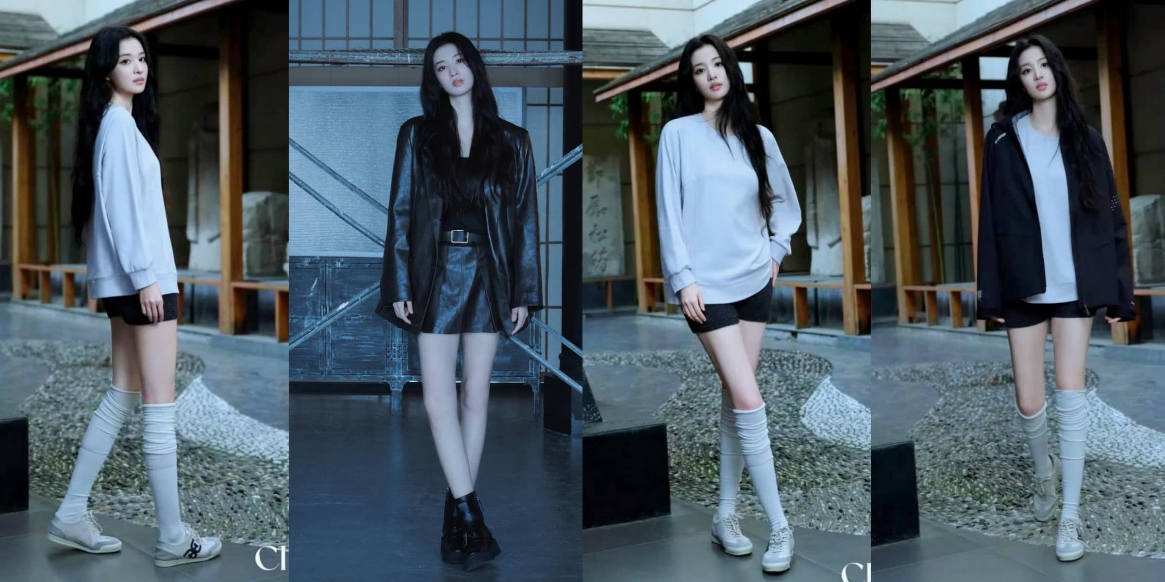 王楚然姐姐的一组美腿妆造图集