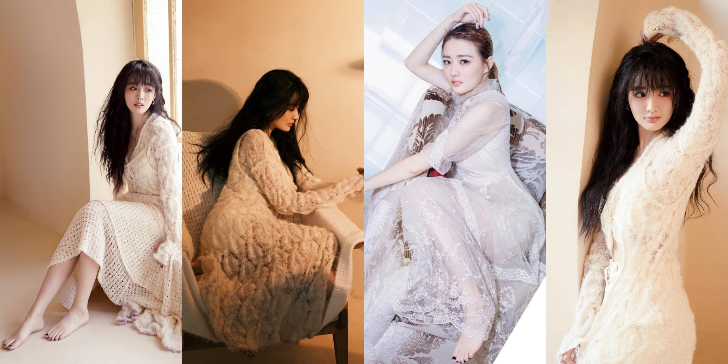 徐璐，秋日蕾丝裙，温柔不只一点点