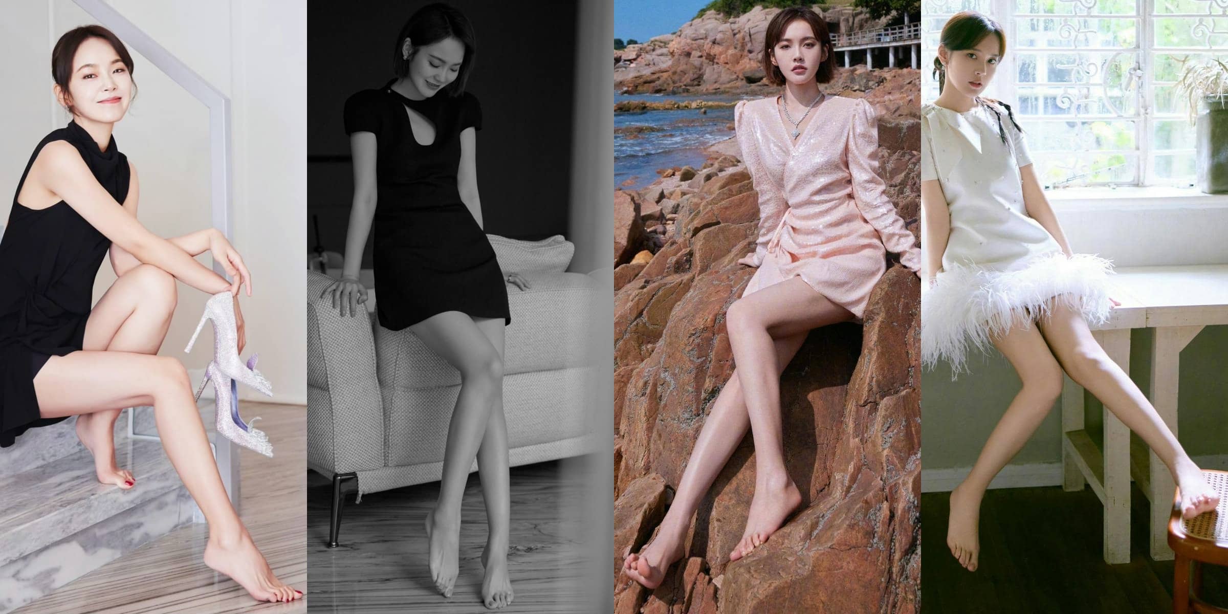 张佳宁，光脚丫大长腿美图集