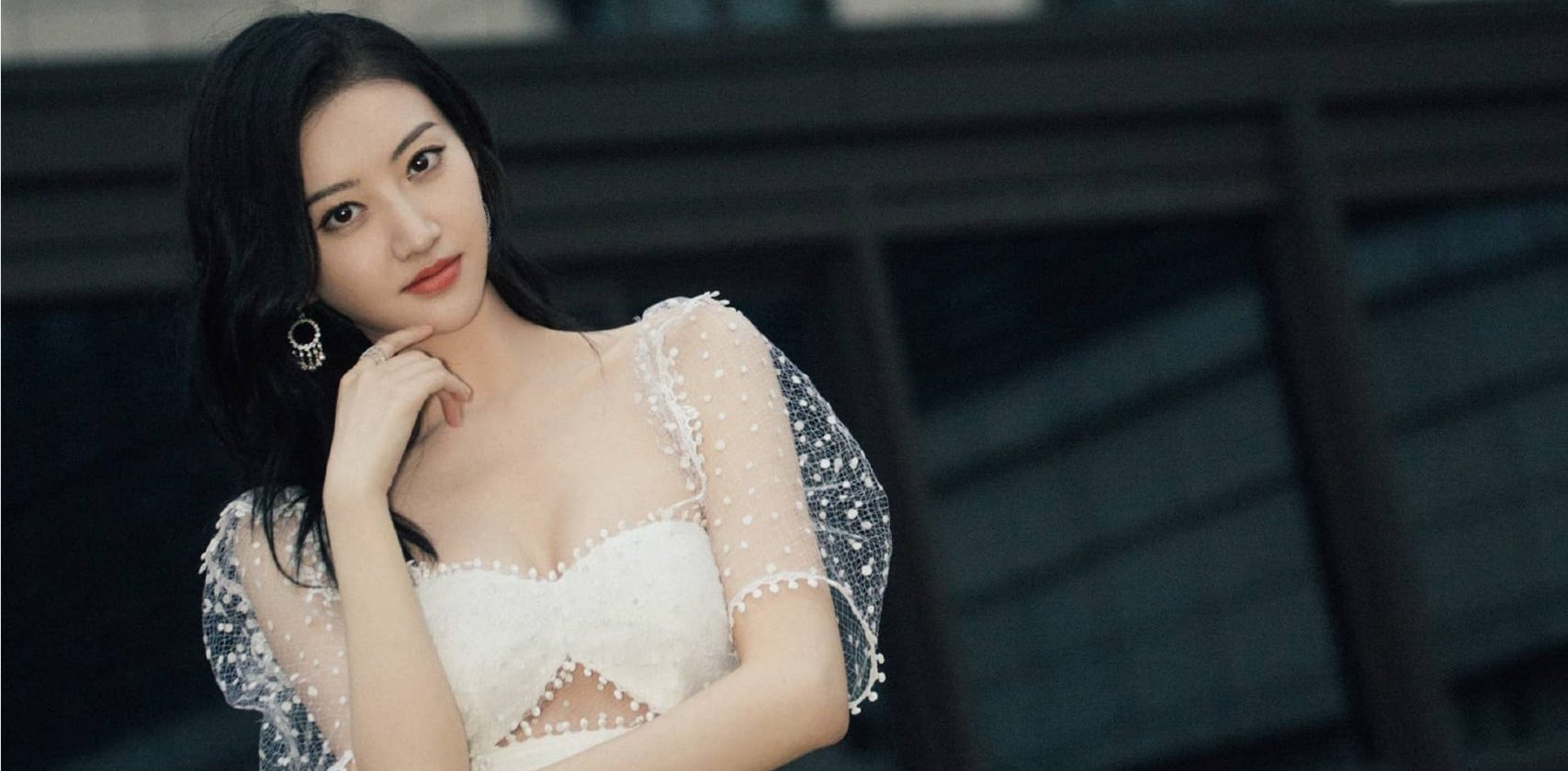 景甜，白纱轻扬，优雅迷人的大甜甜