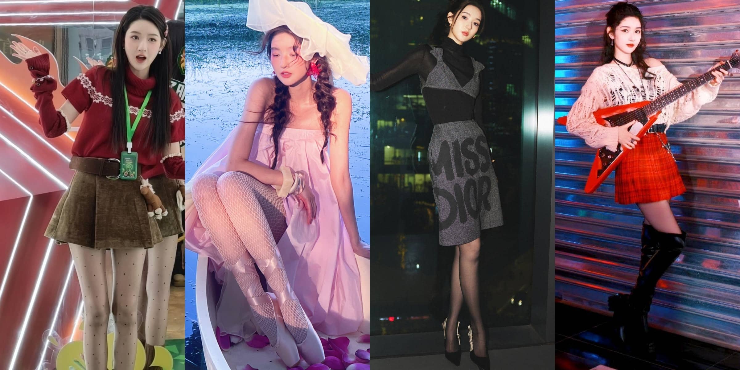 王玉雯，好看的丝袜穿搭精选