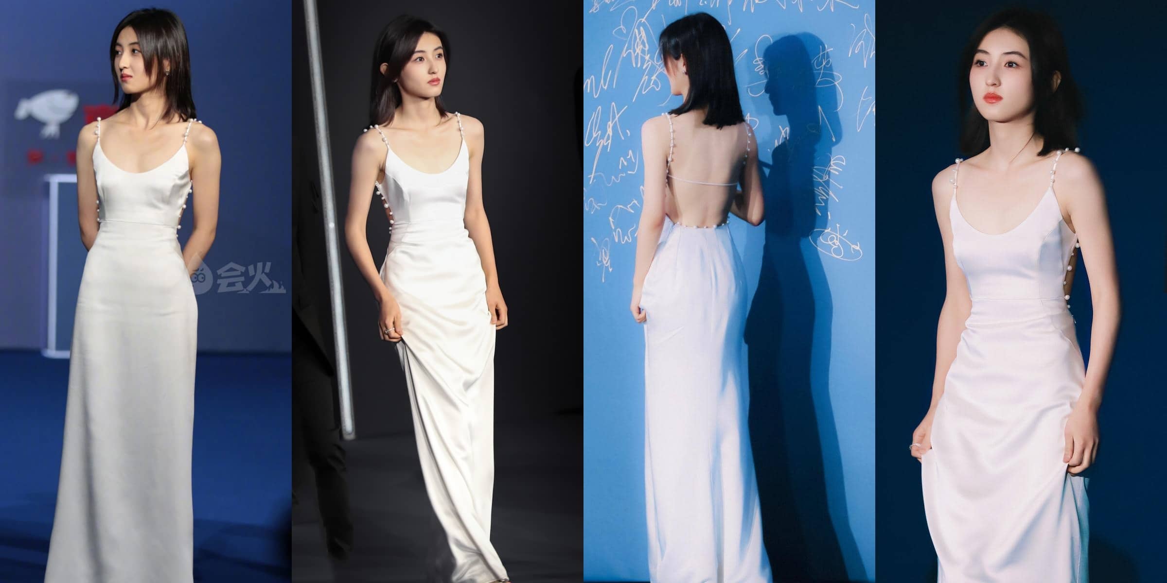 张子枫长大了，这一身吊带白裙好美好少女