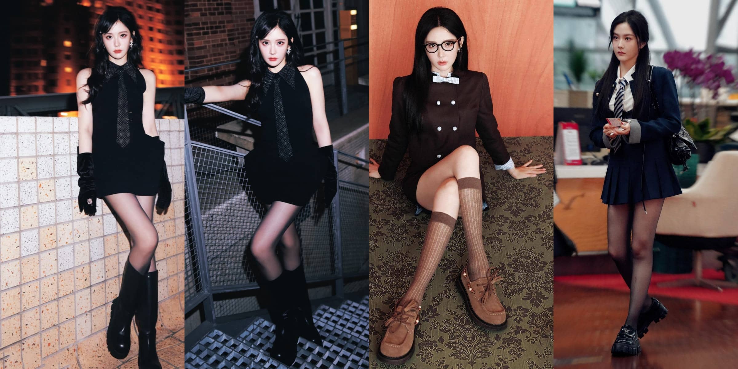 王艺瑾，好看的丝袜穿搭精选