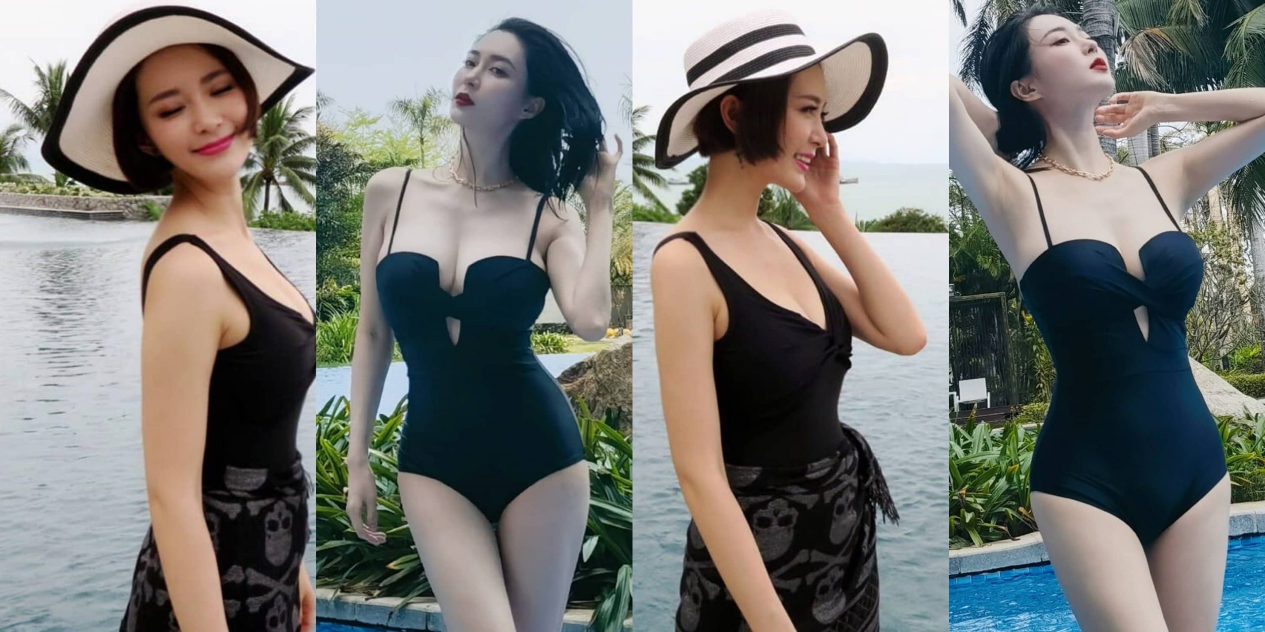 “晶女郎”胡然泳装穿搭精选