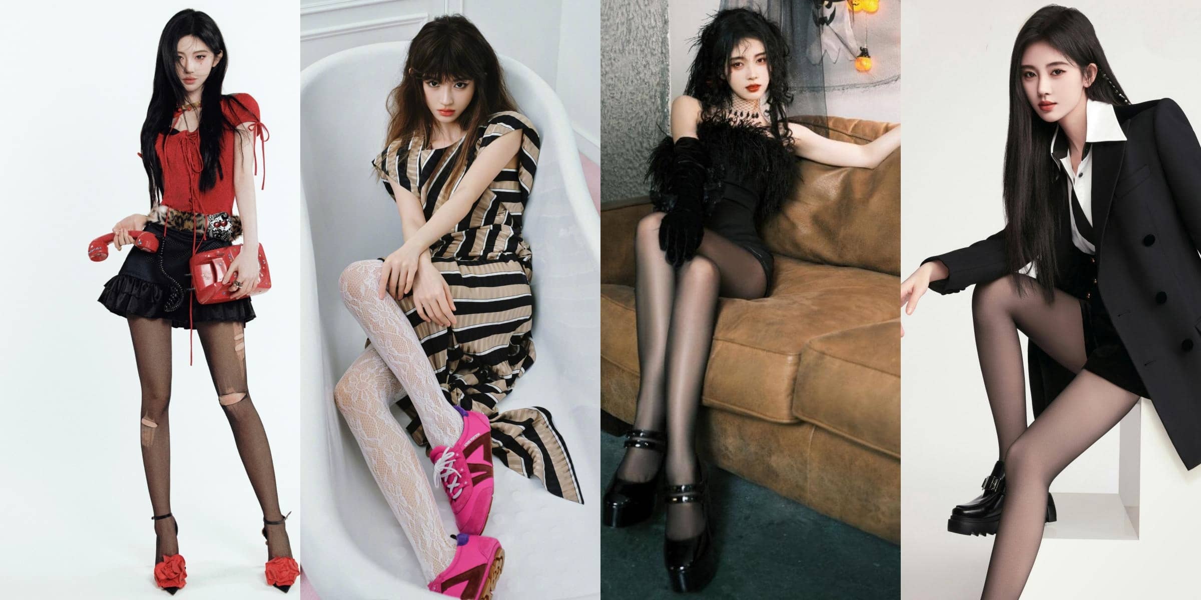 鞠婧祎丝袜妆造精选