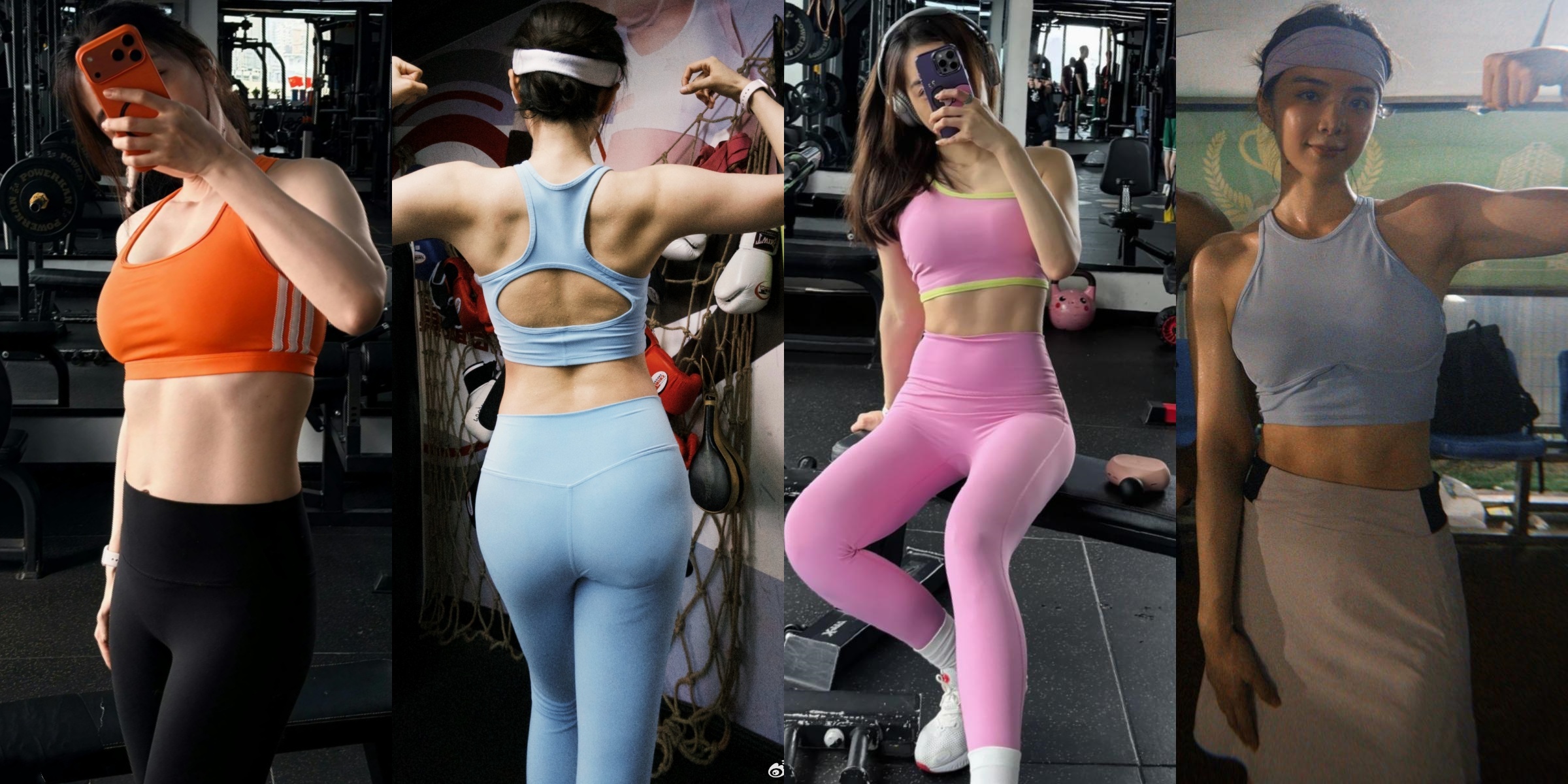 余霜，健身照小合集好身材