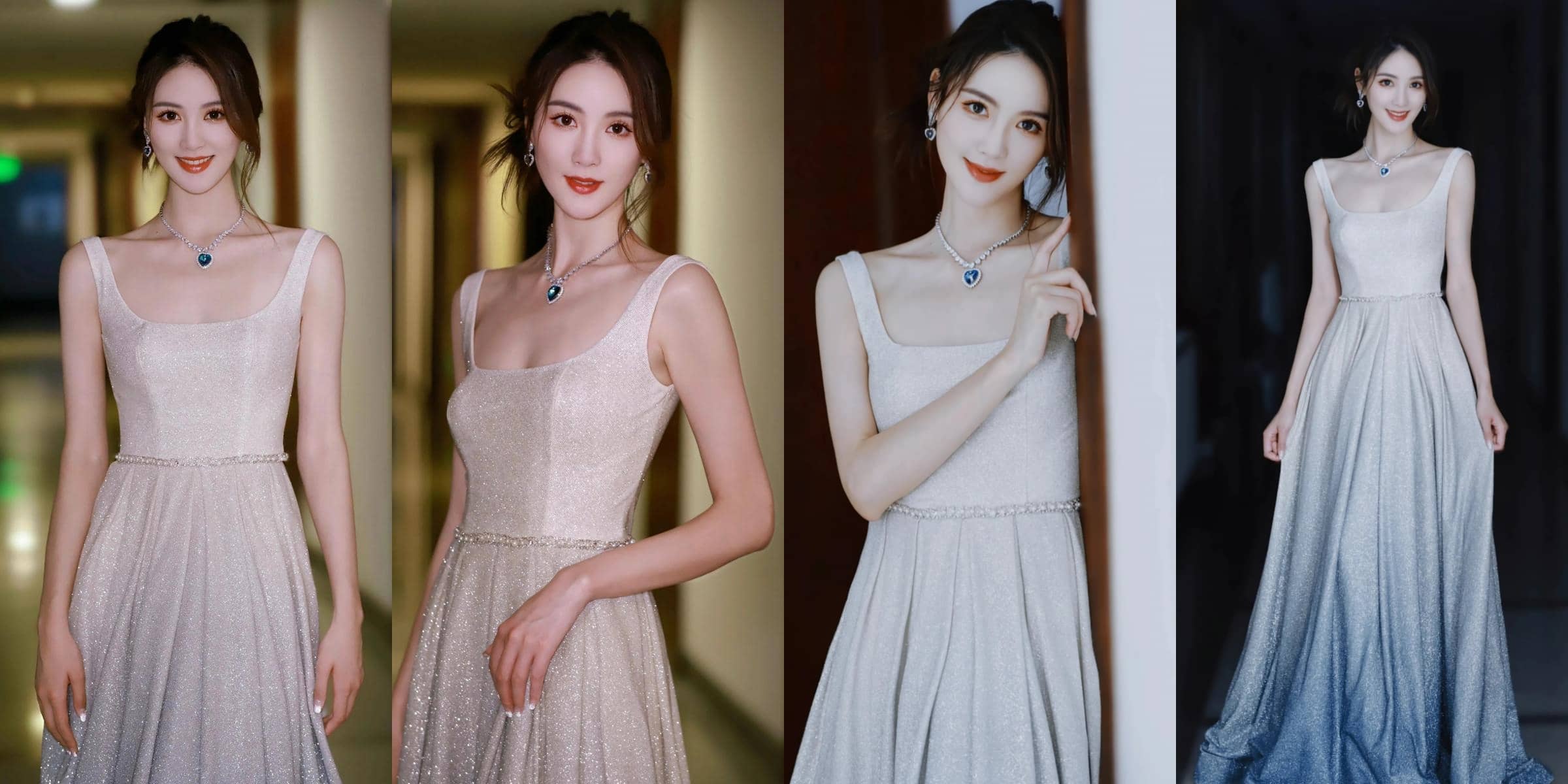 李丹儿写真壁纸：吊带白裙，优雅迷人