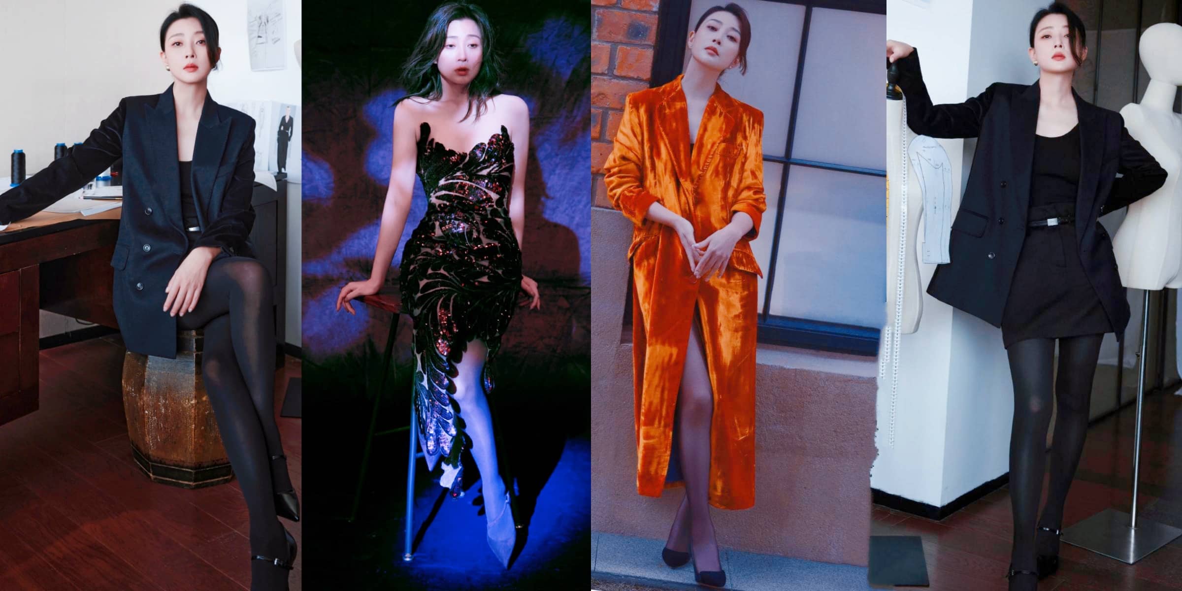 殷桃，好看的丝袜穿搭精选