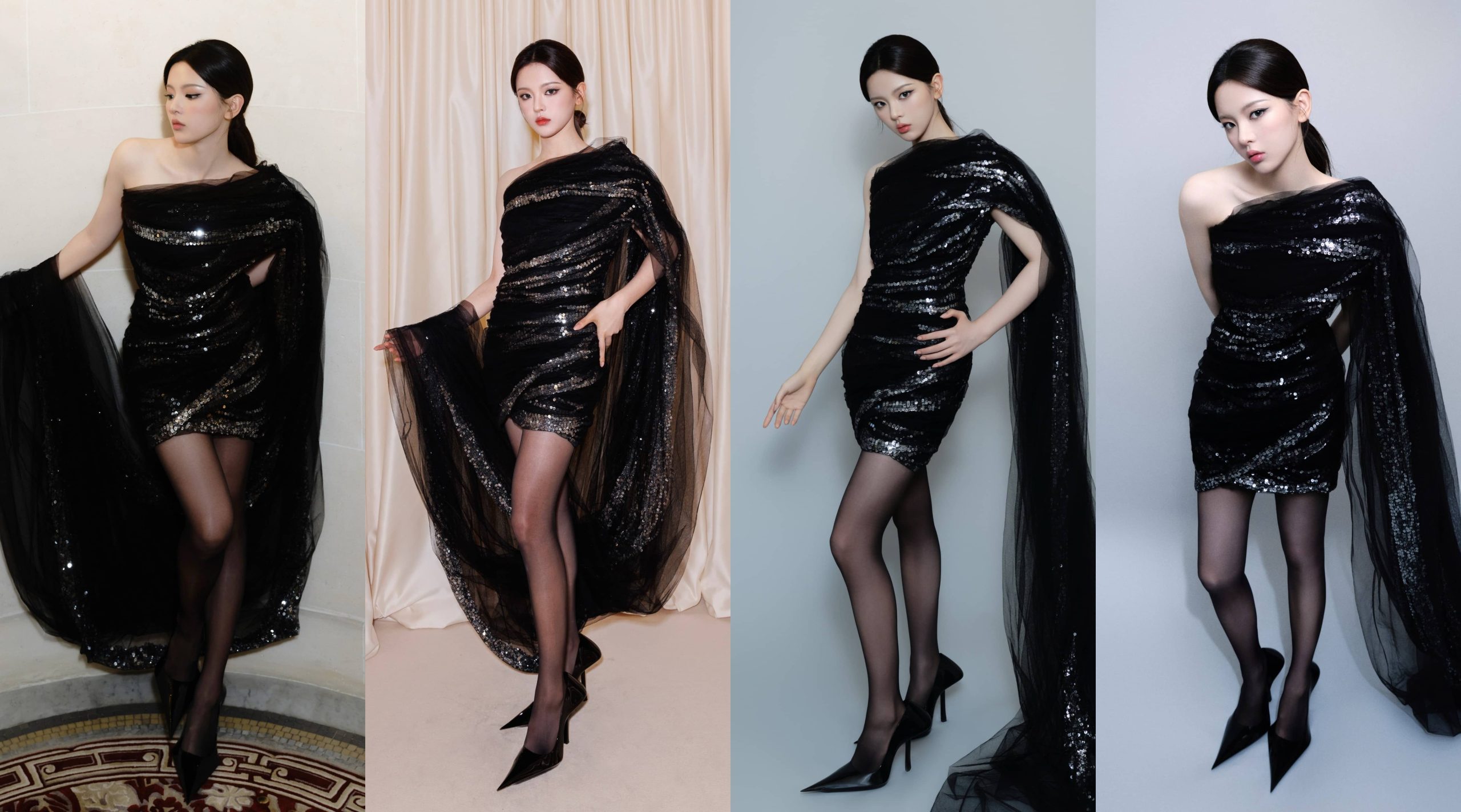 杨超越壁纸：丝袜妆造美腿美图集