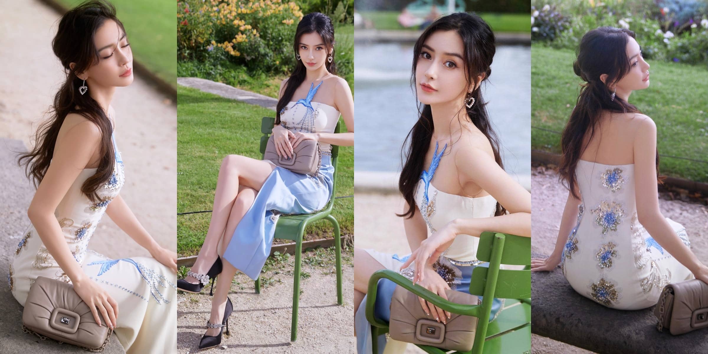 杨颖Angelababy，一组好看的裙装穿搭壁纸