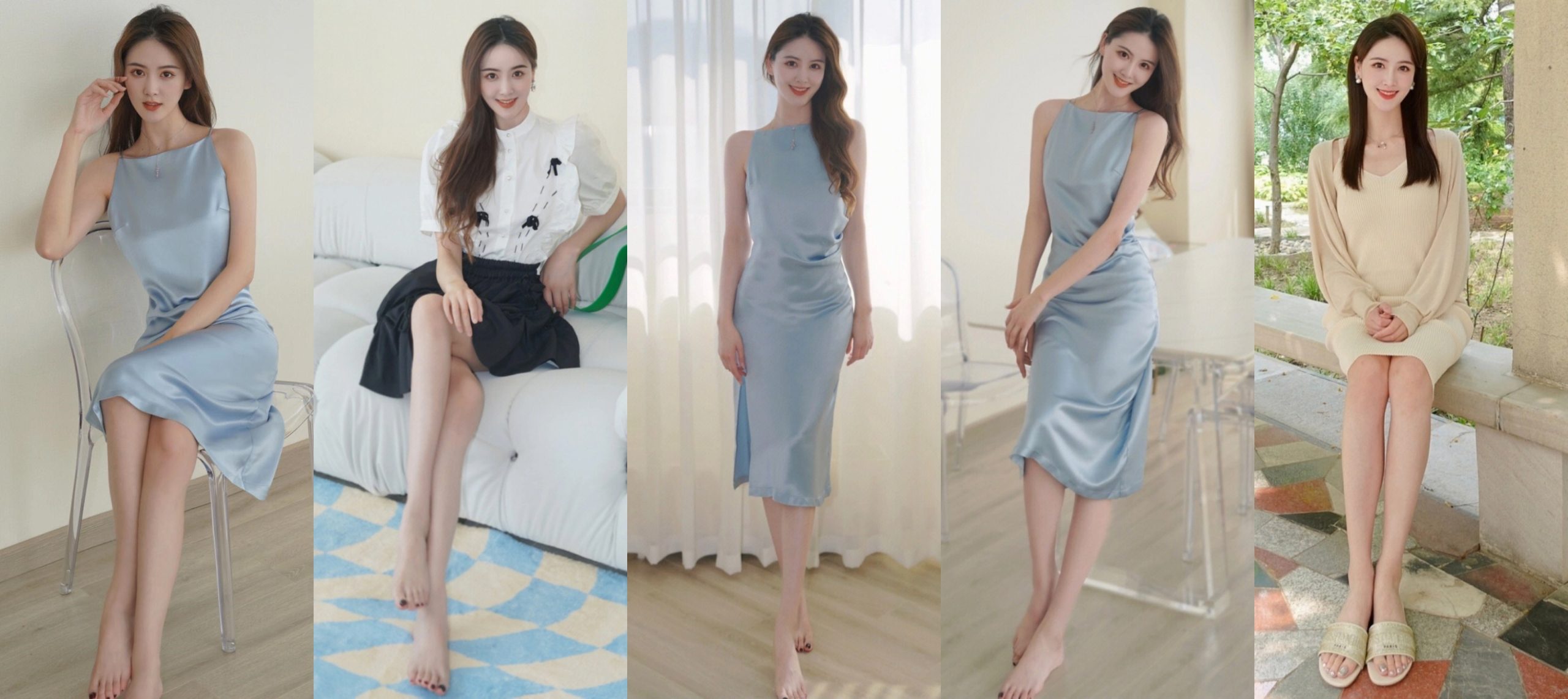 李丹儿壁纸精选：美腿光脚丫主持小姐姐