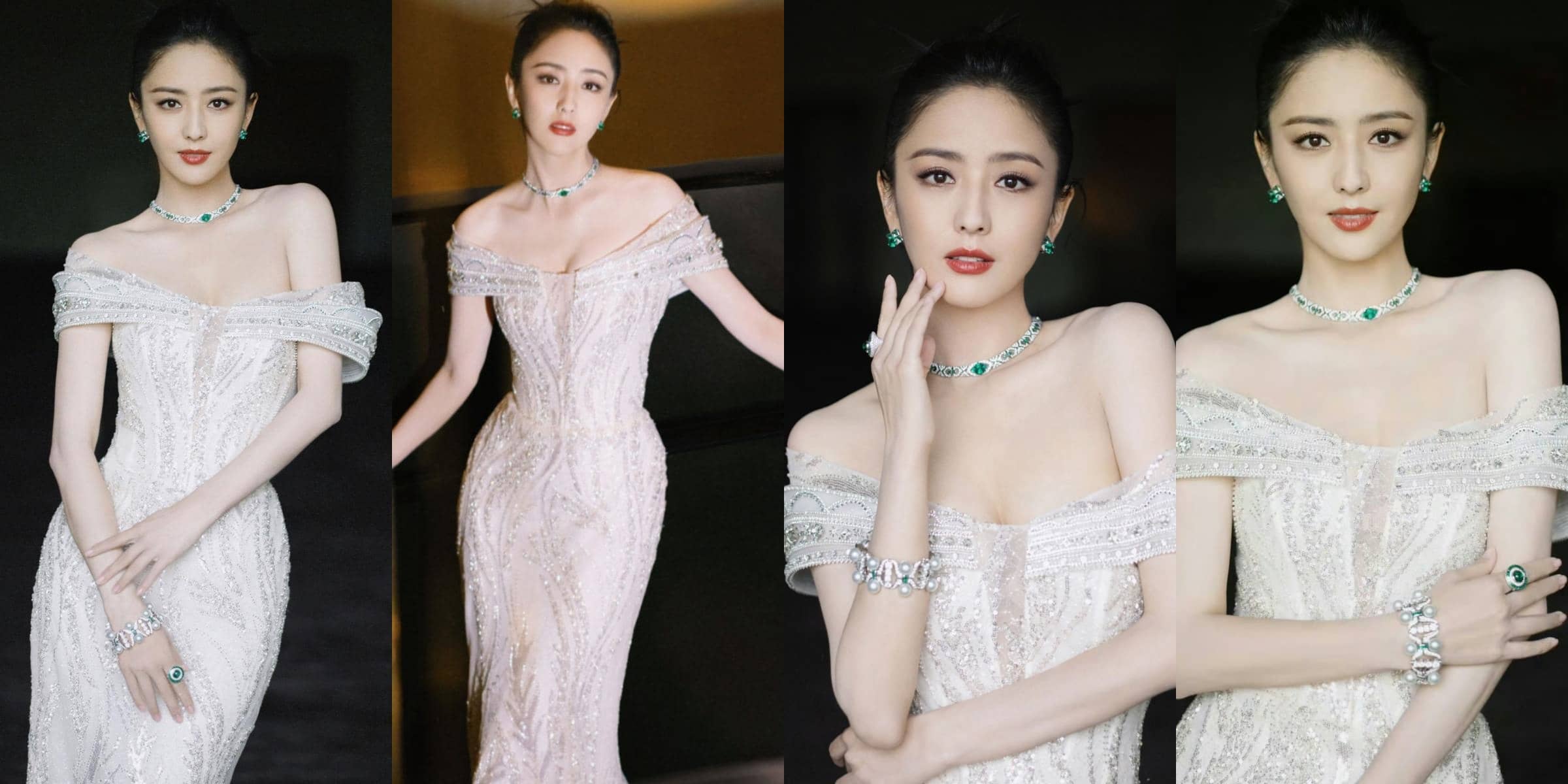 佟丽娅高清手机壁纸：轻纱曼舞，落落大方