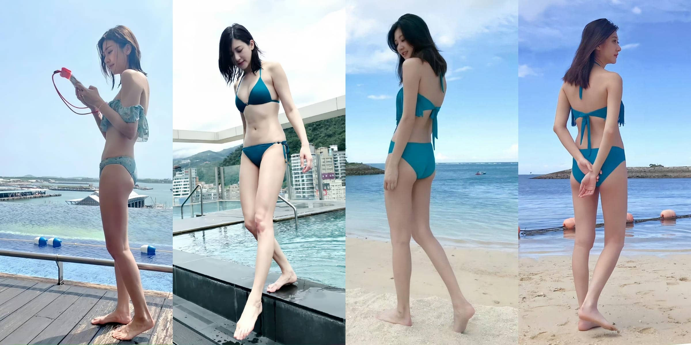 林逸欣，泳装大长腿