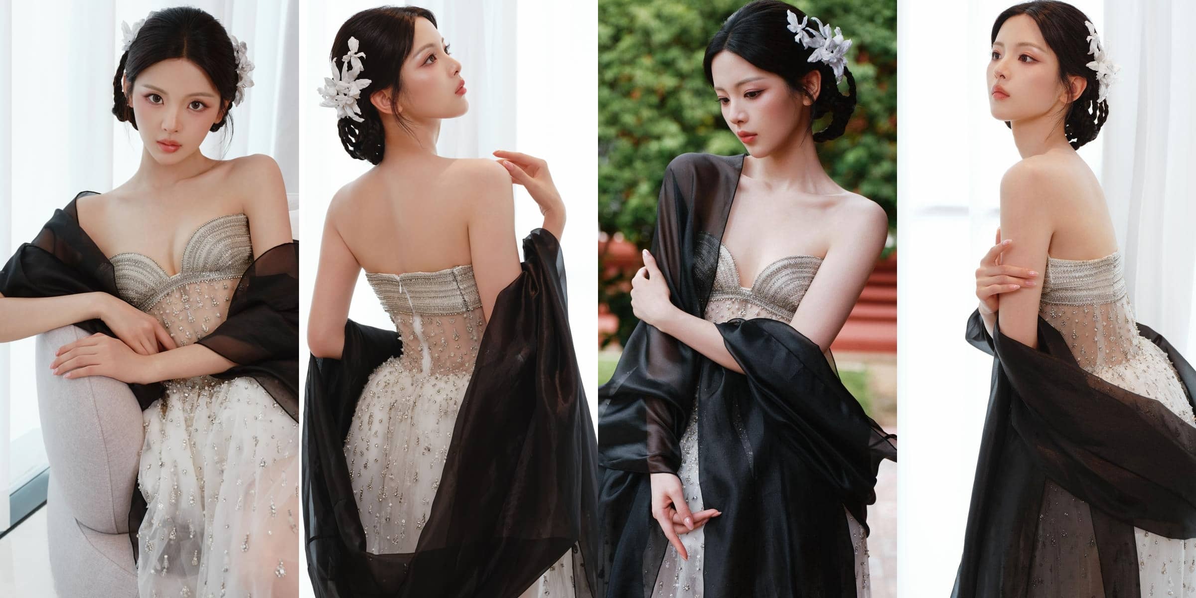 杨超越壁纸，簪花少女高定美人